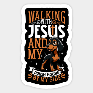 Jesus and dog - Ogar Polski Sticker